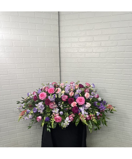 LAVENDER TRIBUTE CASKET SPRAY