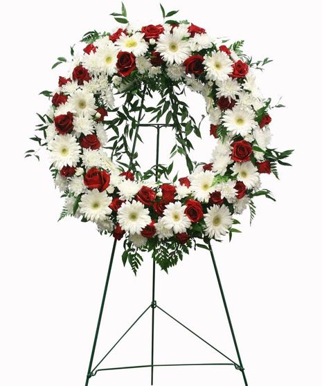 Red and White Wreath